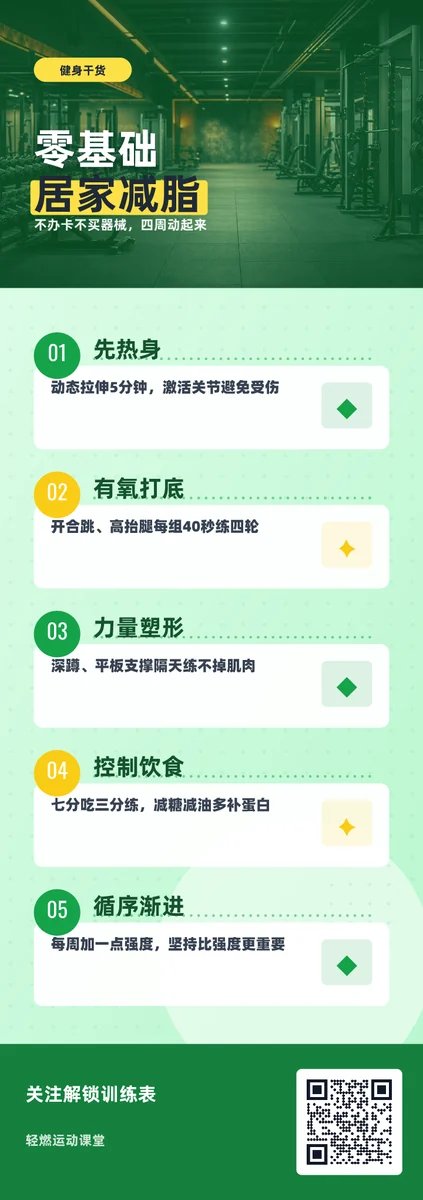 零基础居家减脂
