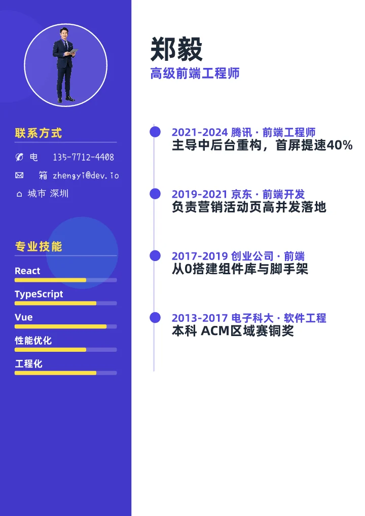 郑毅 · 前端工程师